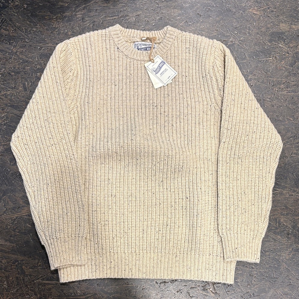 Schott Men’s Crewneck Sweater in Oatmeal Heather
